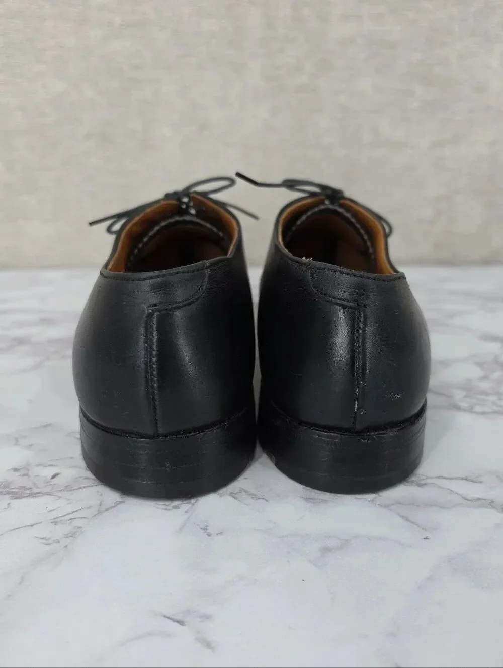Alden 932 Plain Toe Bal Oxford Black Calf Leather Oxford Dress Shoes - Men